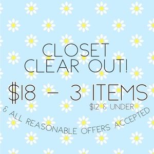 CLOSET CLEAR OUT